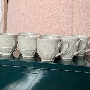 Wedgwood Embossed Demitasse Cups